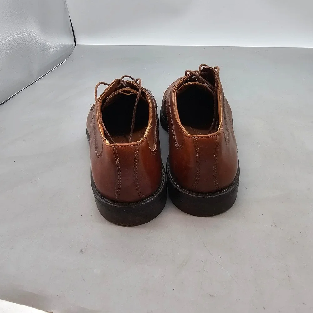 Cable & Co Men Control Structure Cap Toe Oxford Brown Leather Made in Italy 10.5